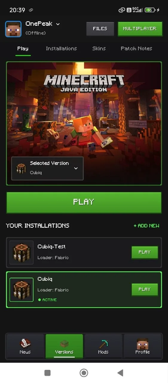 Cubiq Launcher Android Play Screen