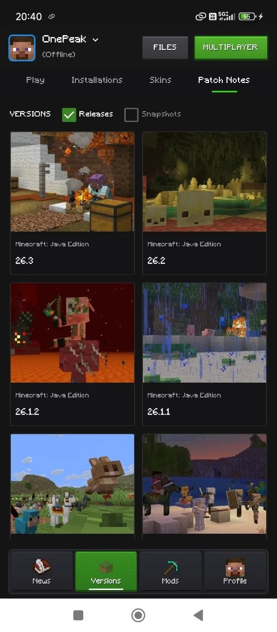 Minecraft Patch Notes